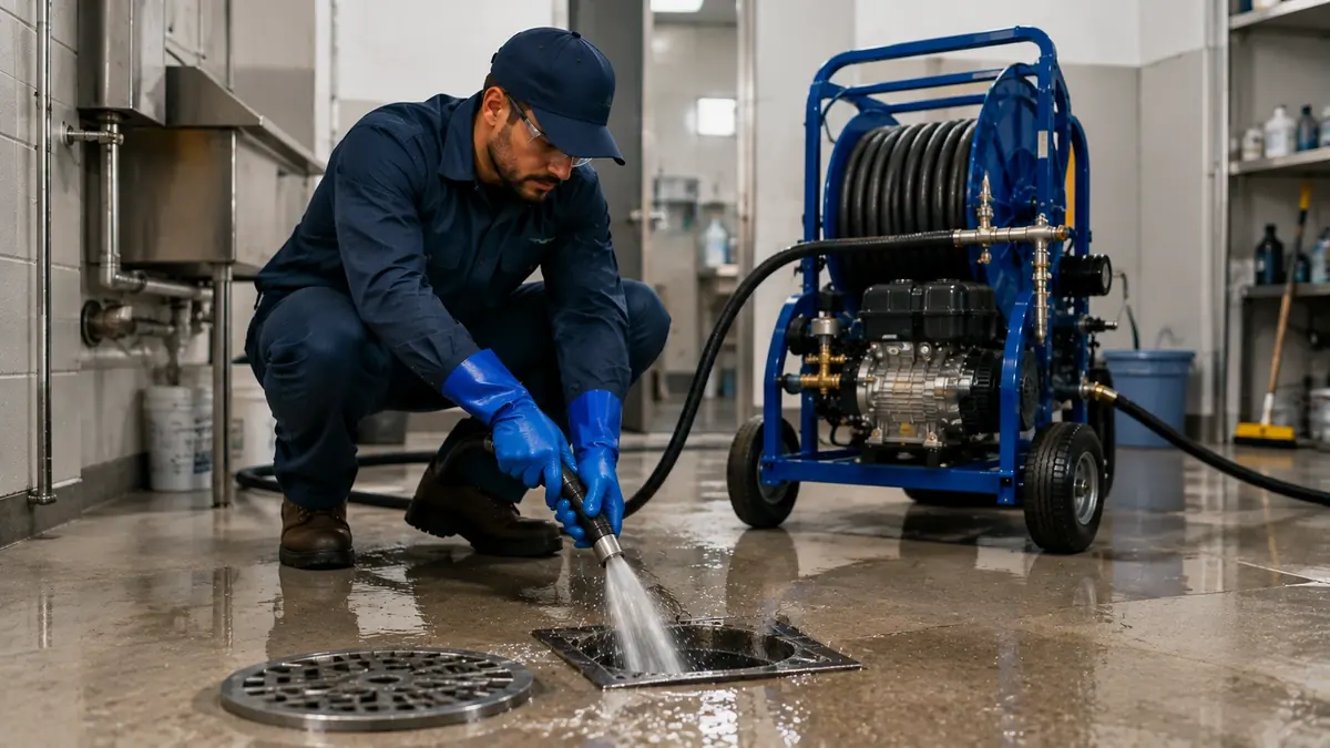 Floor Drain Hydro Jet Cleaning in Sunset Beach